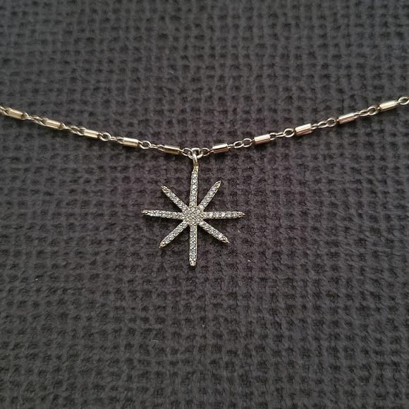 Gold💛 Filled Link Bar Chain⛓️ with Star⭐ Pendant - Picture 3 of 15